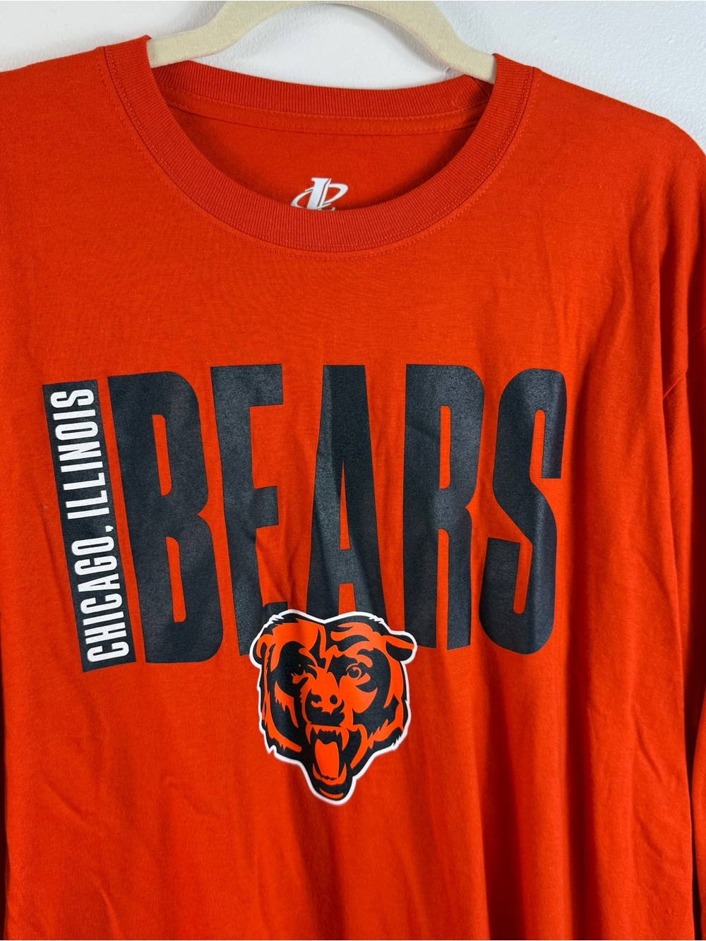 Chicago Bears NFL Team Apparel Men’s Long Sleeve T-Shirt XL Orange Da Bears NWT - Picture 2 of 12